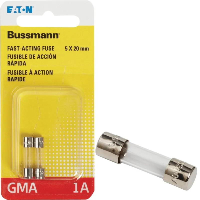 Bussmann BP/GMA-1A GMA Glass Tube Electronic Fuse (2-Pack)