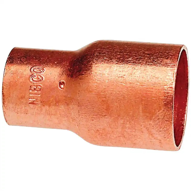 NIBCO W00800D Reducing Copper Coupling with Stop 1 In. x 1/2 In.