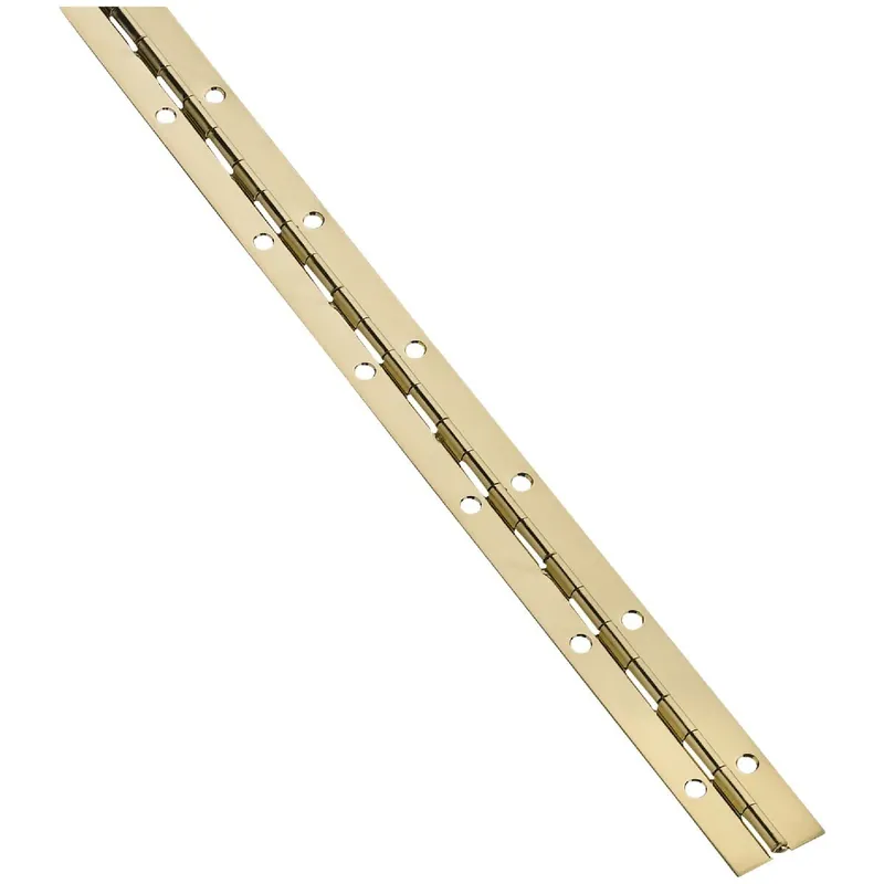 National N148353 Steel 1-1/16 In. x 48 In. Bright Brass Continuous Hinge