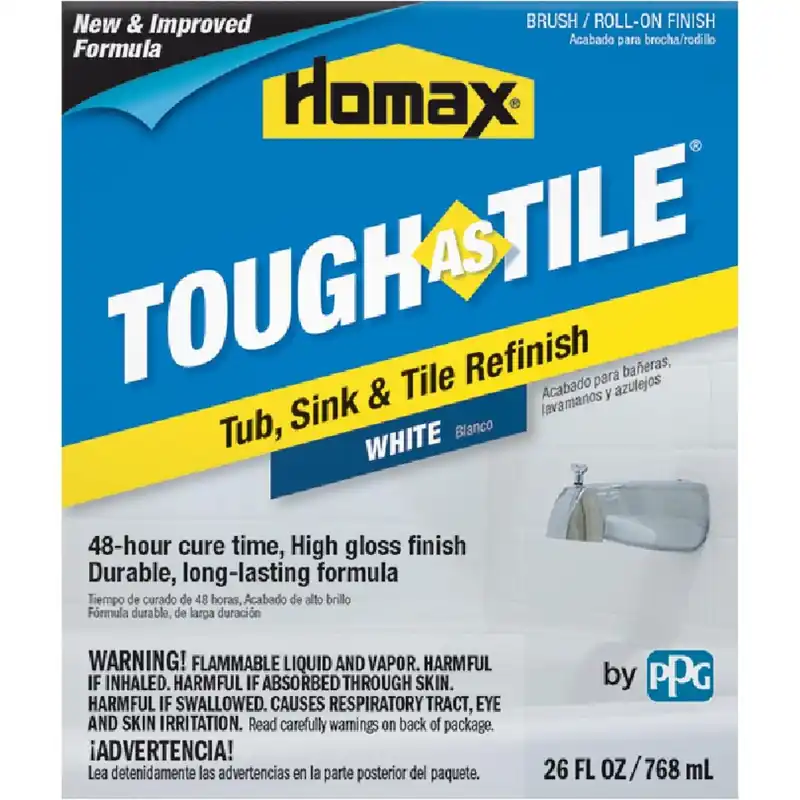Homax 3158 Tough As Tile 26 Oz. White Tub, Sink, and Tile Finish