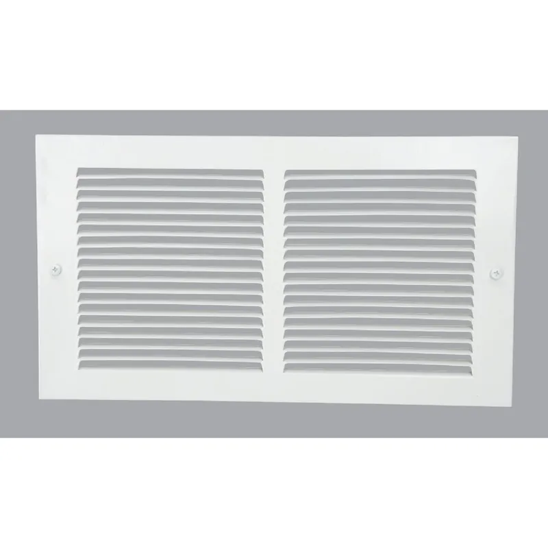 Home Impressions BBGT1206WH 6 In. x 12 In. White Steel Baseboard Grille