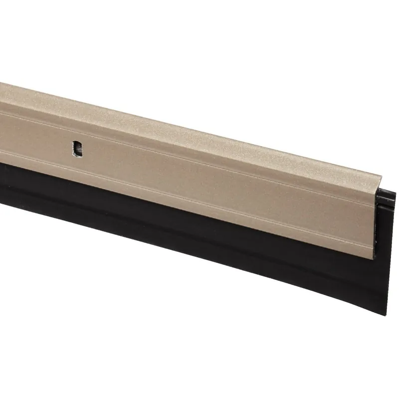 M-D 48996 M-D 2 In. W. x 36 In. L. Satin Nickel Heavy-Duty Aluminum And Vinyl Door Sweep