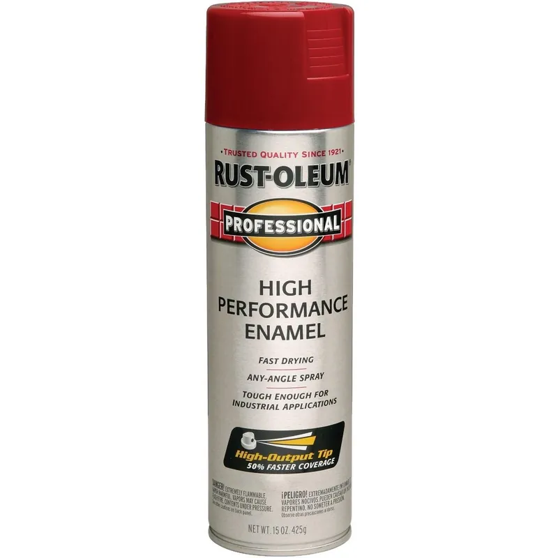 Rust-Oleum 7565838 Professional Fast Dry 15 Oz Gloss High Performance Enamel Spray Paint Regal Red