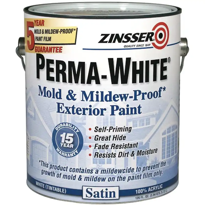 Zinsser 3101 RSO3101 White-Tintable Satin Gallon Mildew Paint
