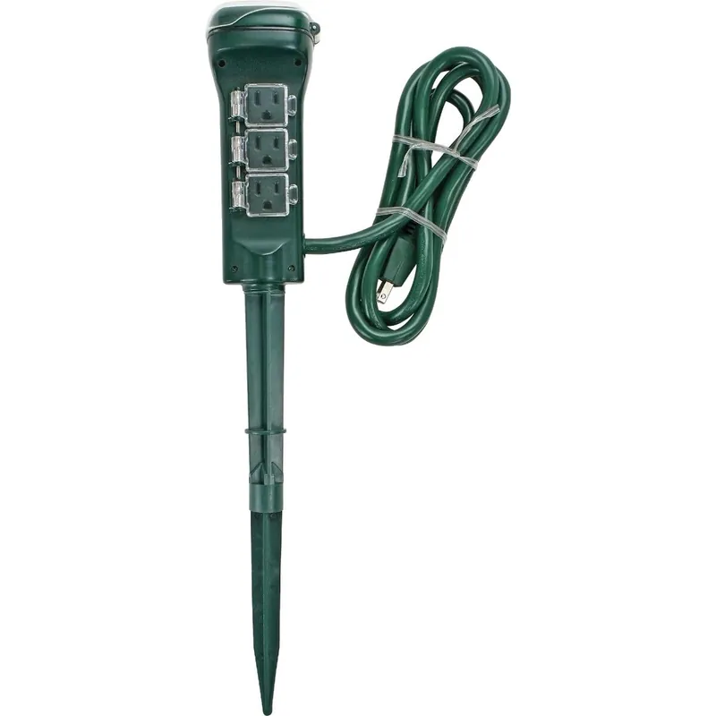 Prime Wire TNCDTSTK6 Green Outdoor Timer Power Stake
