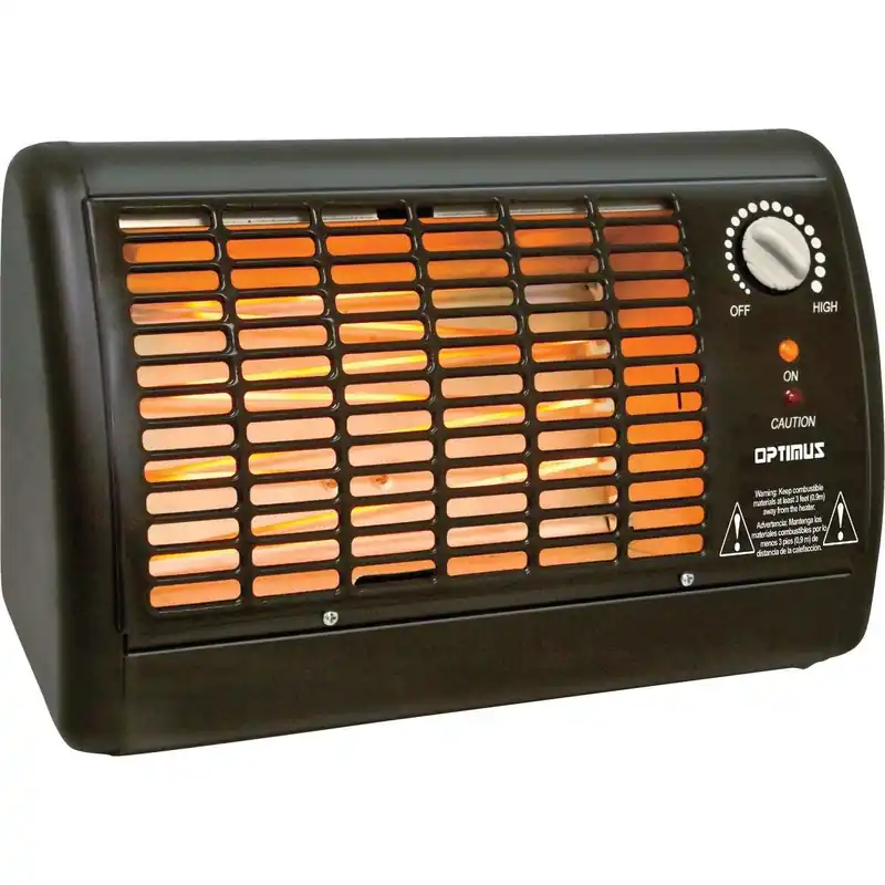 Optimus H-2218BK-F Radiant Electric Space Heater 1320W Each