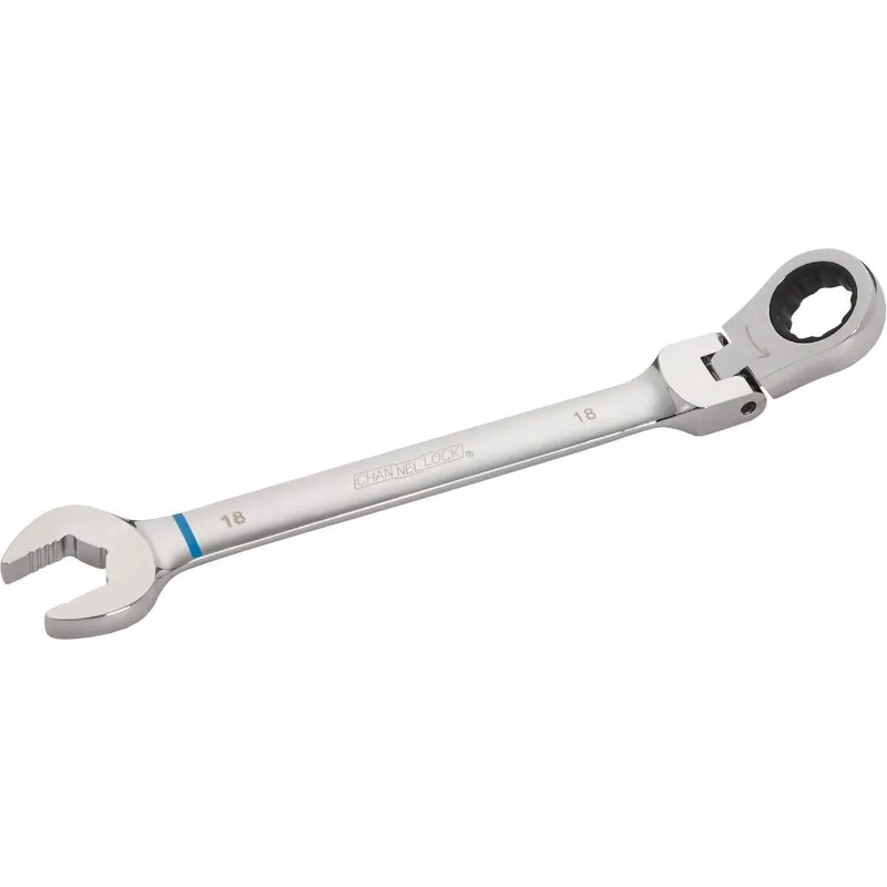 Channellock 321609 Metric 18 mm 12-Point Ratcheting Flex-Head Wrench