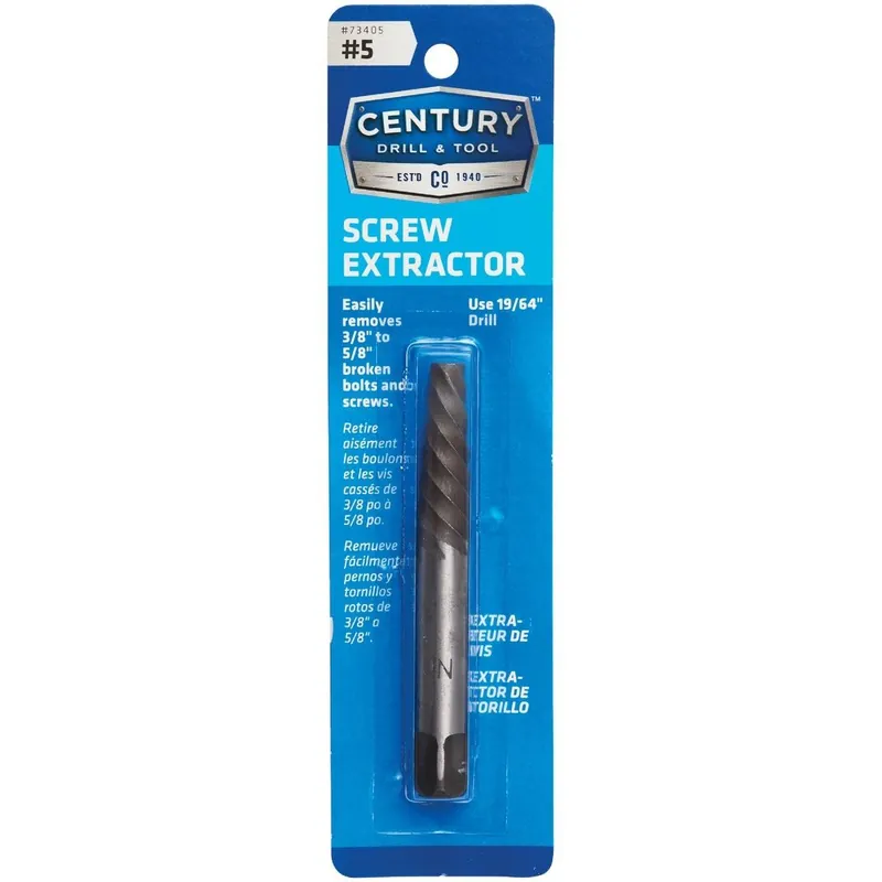 Century Drill Tool 73405 CDT #5 Spiral Flute Screw Extractor