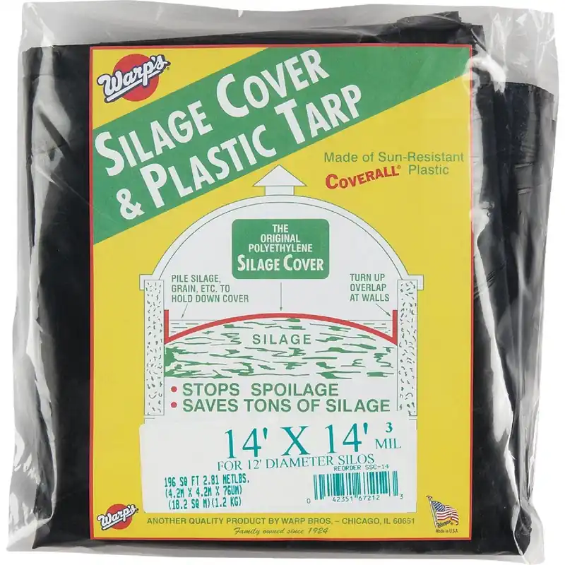 Warp's SSC-14 Coverall Polyethylene 3 Mil 14 Ft X 14 Ft Silage Cover