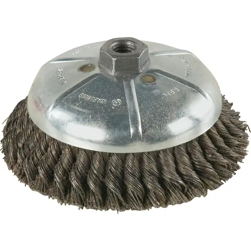 Weiler 36045 Vortec 6 In. Knotted 0.02 In. Angle Grinder Wire Brush