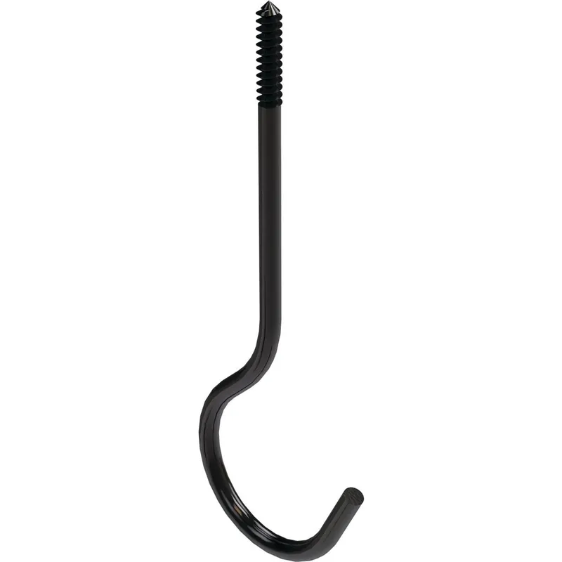 National N275198 6 In. Black Ceiling Hook