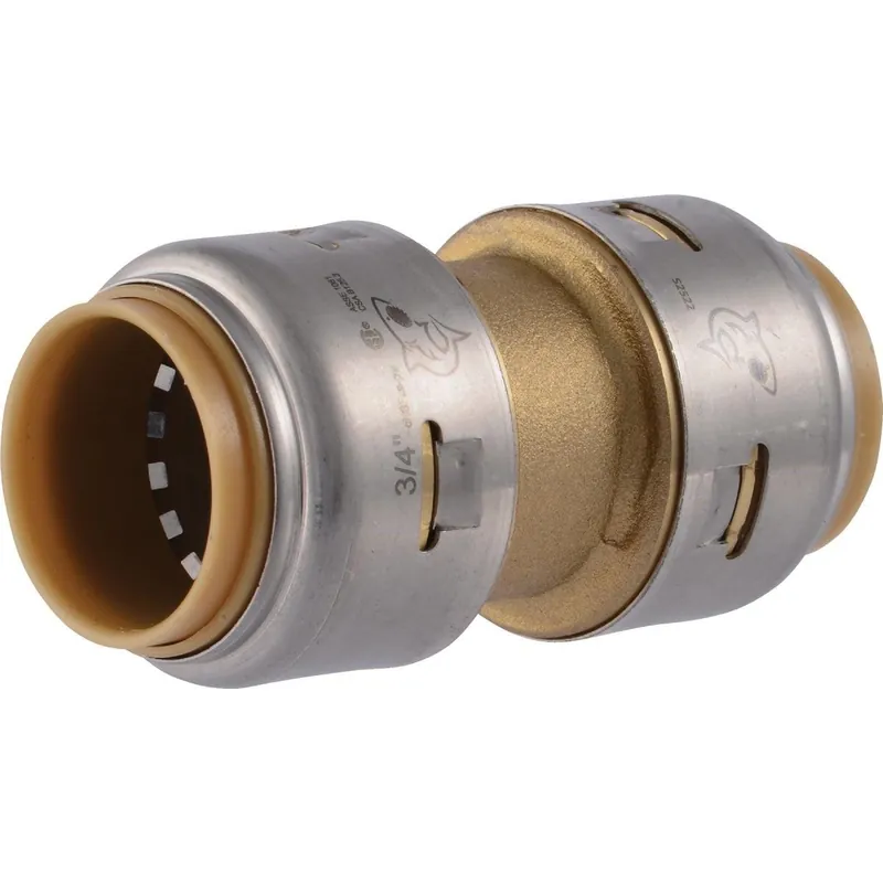 SharkBite UR016A 3/4 In. Push-to-Connect Straight Brass Coupling