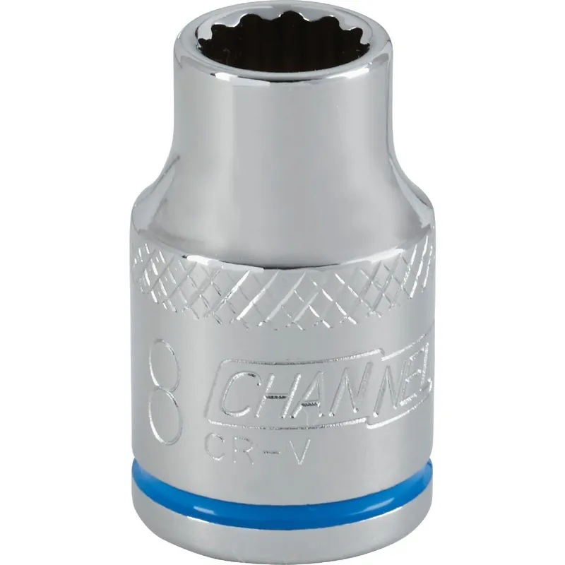 Channellock 346993 3/8 In. Drive 8 mm 12-Point Shallow Metric Socket