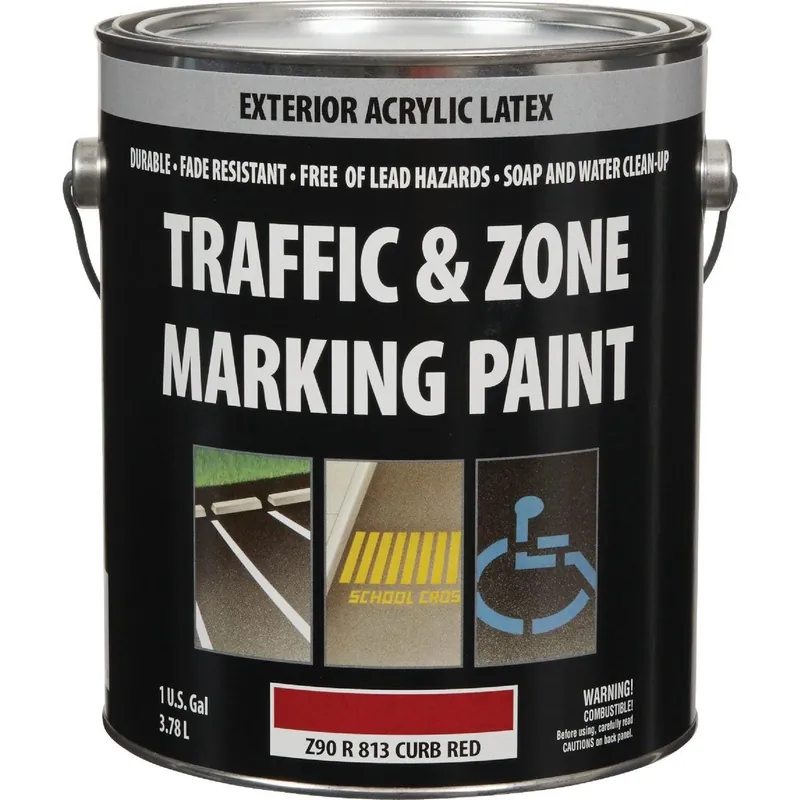 Traffic And Zone Z90R00813-16 Traffic And & Curb Red Latex Gallon Traffic Paint