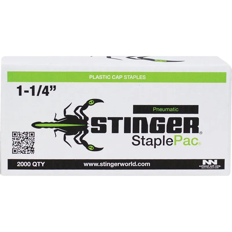 Stinger 0136074 StaplePac 18-Gauge 3/8 In. x 1-1/4 In. Caps & Staples (2000 Ct.)