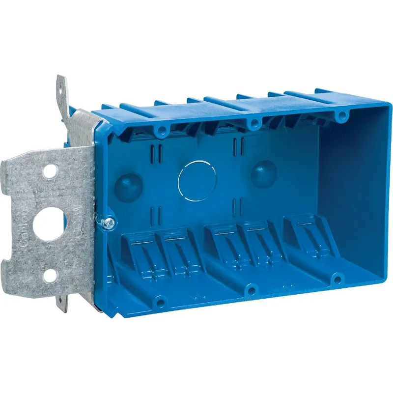 ABB B349ADJ Carlon Adjust-A-Box 3-Gang PVC Molded Wall Box