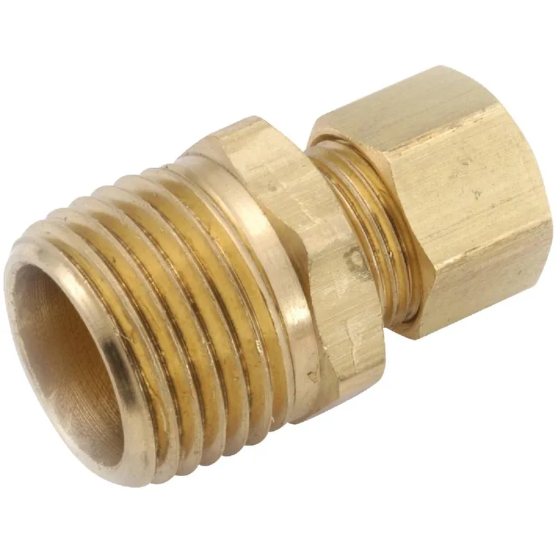 Anderson Metals 750068-1412 Brass Male Union Compression Adapter