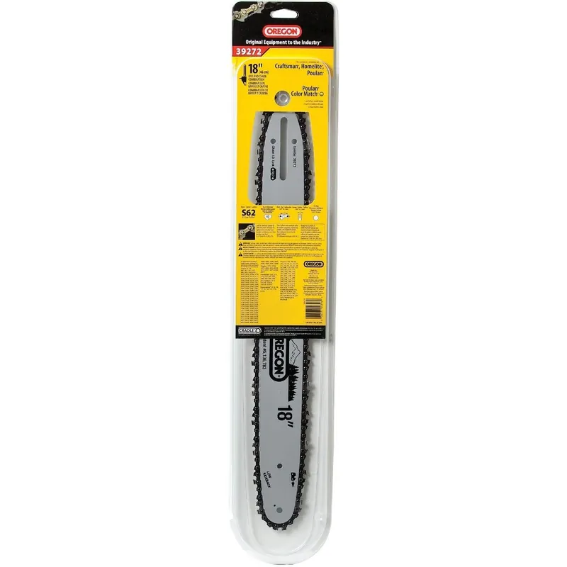 Oregon Cutting 39272 AdvanceCut 18 In. 62 Drive Links Reversible Bar & Chain Replacement Combo