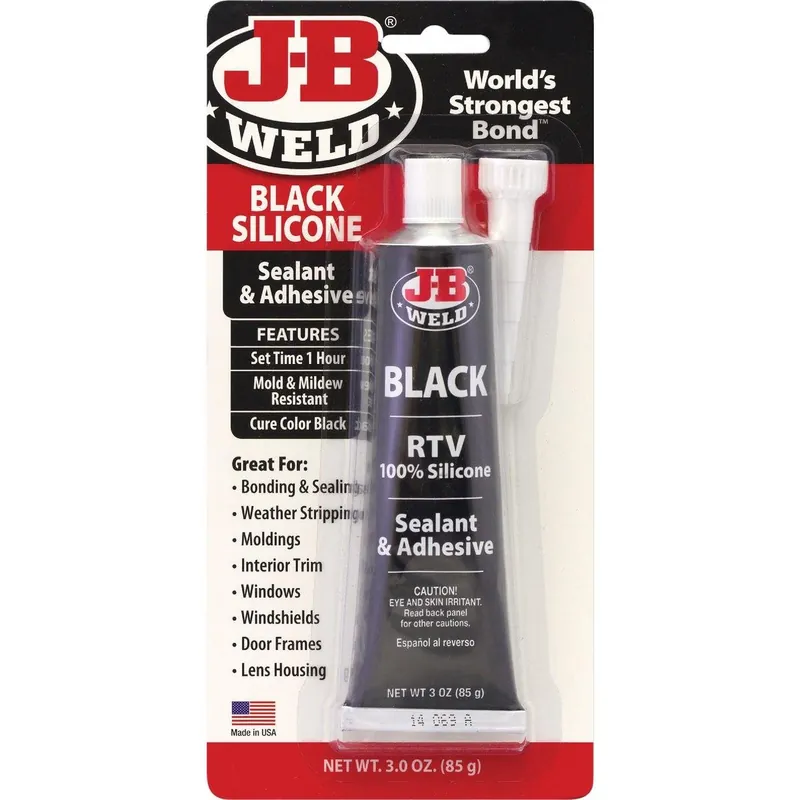 J-B Weld 31319 3 Oz. Black All-Purpose RTV Silicone Sealant & Adhesive