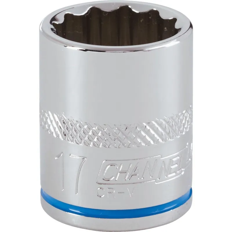 Channellock 310298 3/8 In. Drive 17 mm 12-Point Shallow Metric Socket