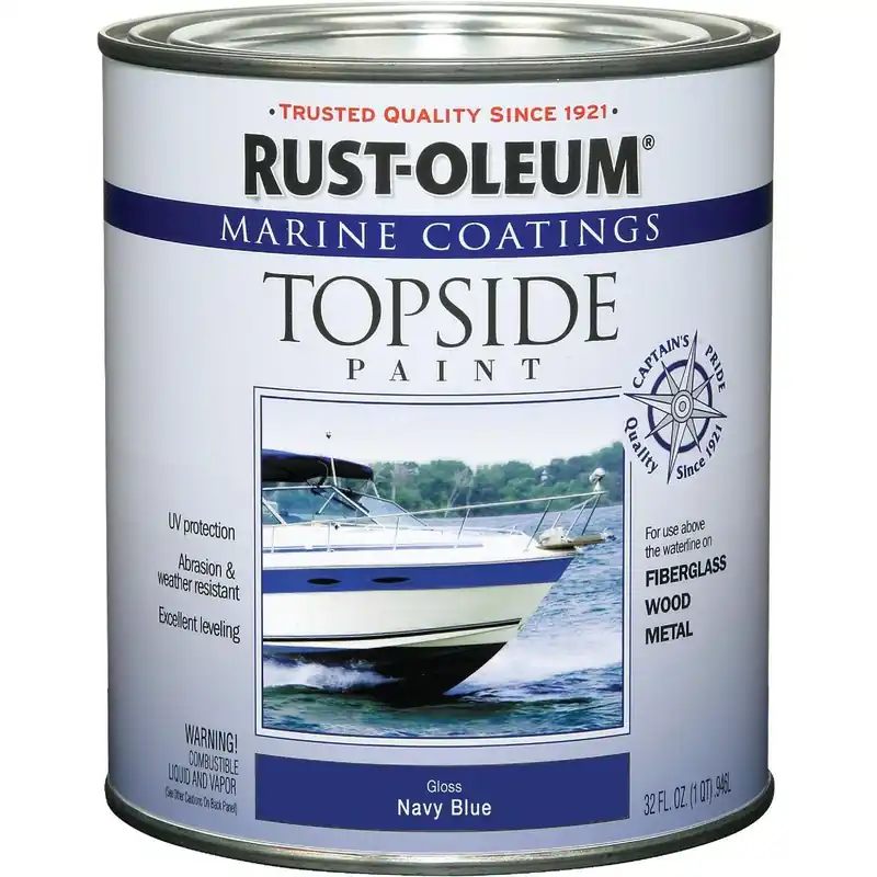 Rust-Oleum 207002 Gloss Marine Boat Topside Paint Navy Blue 1 Quart