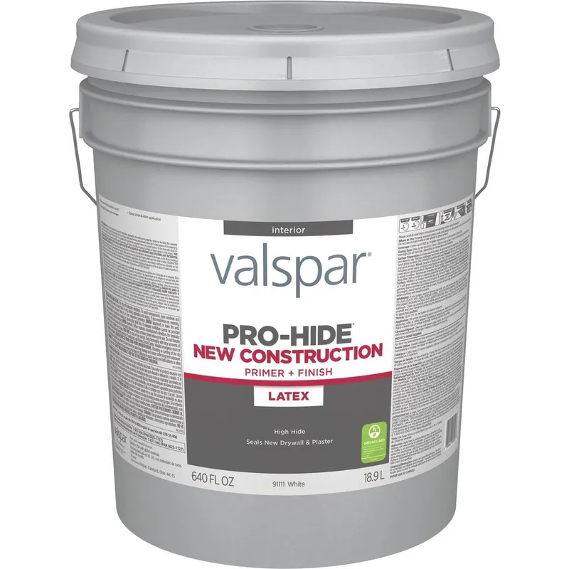 Valspar 028.0091111.008 Valspar Pro-Hide Interior New Construction Primer White 5 Gal.