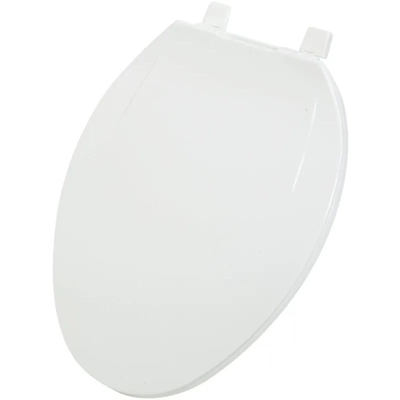 Home Impressions 445441 Elongated Closed Front White Plastic Toilet Seat