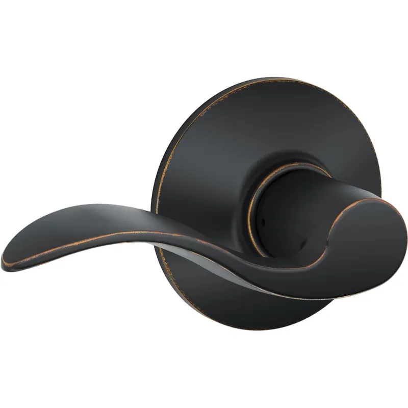 Schlage F10VACC716 Aged Bronze Accent Passage Door Lever