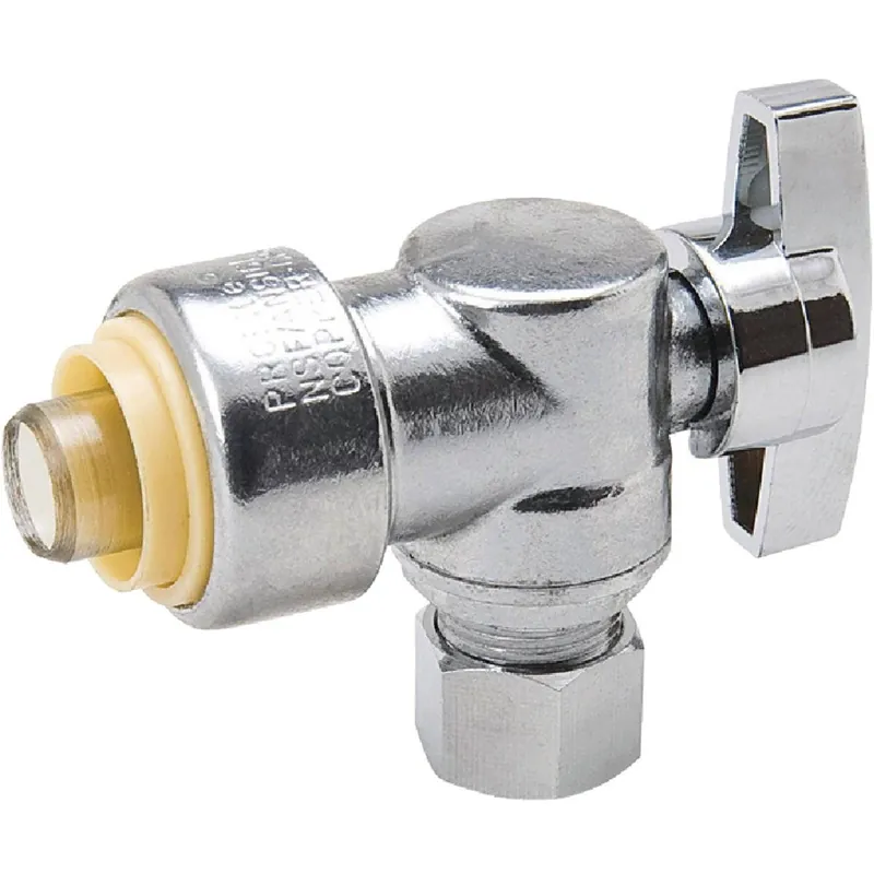 ProLine 1190-932HC 1/2 In. PF x 3/8 In. OD Brass Push Angle Valve