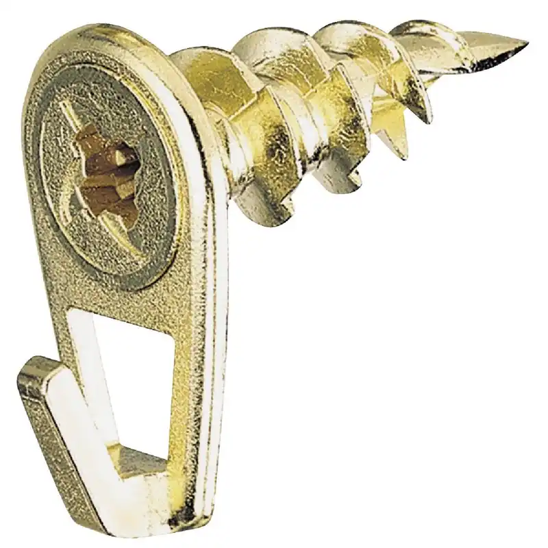 HILLMAN 122403 Anchor Wire 50 Lb. Capacity Brass Self-Drilling Wall Driller Picture Hanger (2 Count)