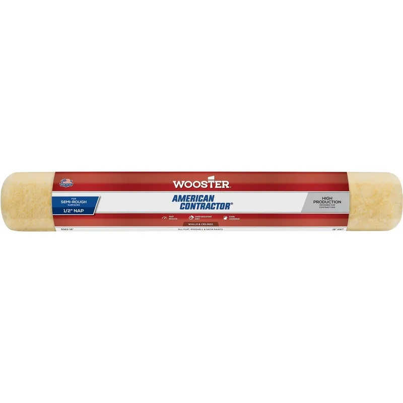 Wooster Brush R363-18 Wooster American Contractor 18 In. x 1/2 In. Knit Fabric Roller Cover