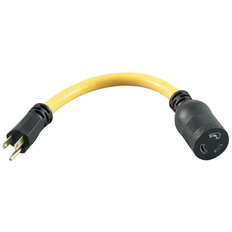 Coleman Cable 90208802 Locking Adapter Cord 15A 125V