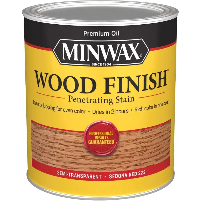 Minwax 700434444 Wood Finish Penetrating Stain Sedona Red 1 Qt.