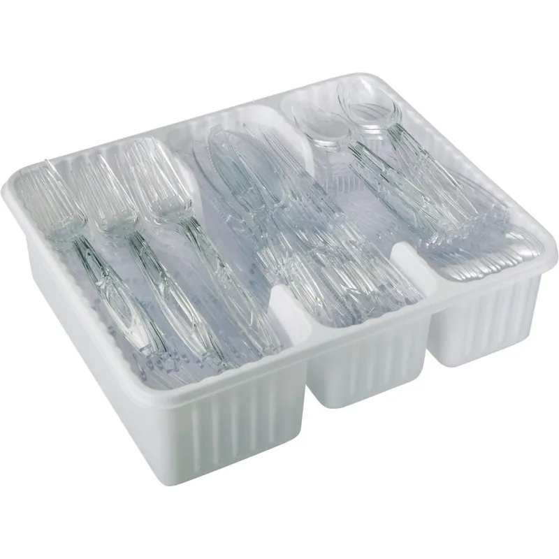 Diamond 4142600501 Clear Plastic Cutlery Set (192 Piece)