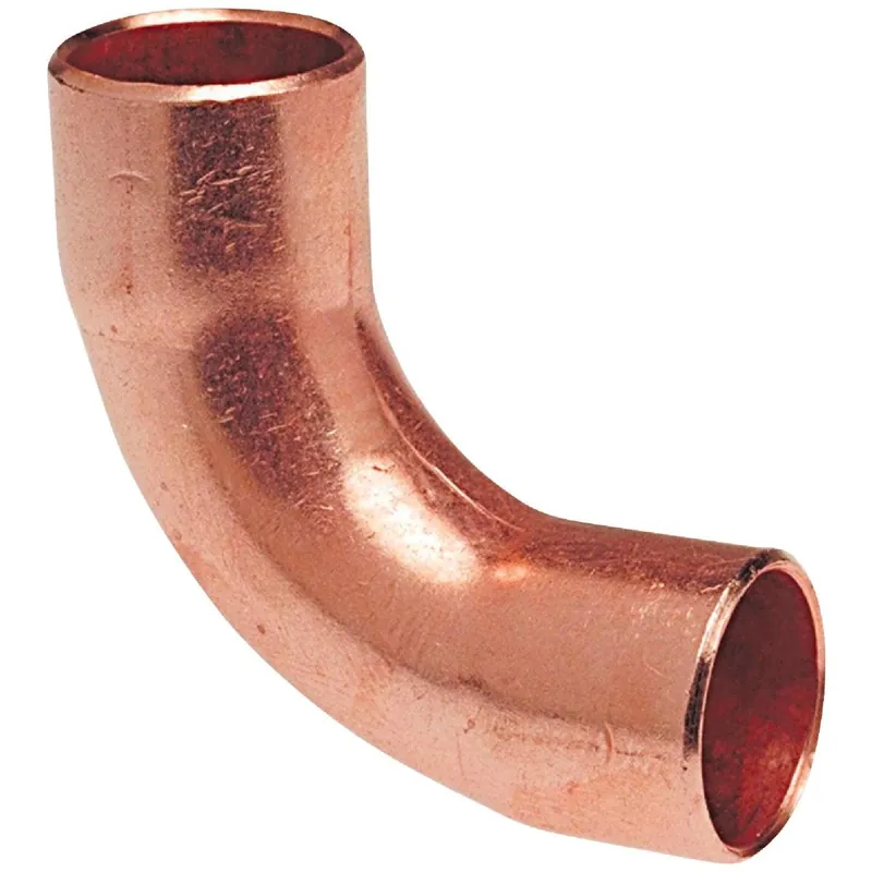 NIBCO W01605C CxC 90 Deg. Long Turn Copper Elbow (1/4 Bend)