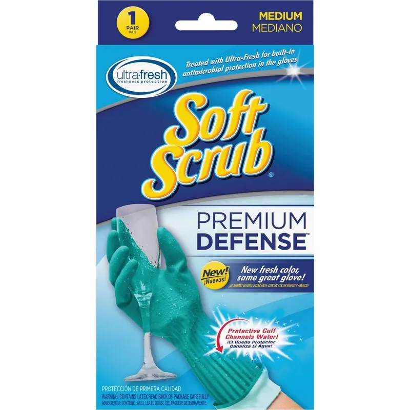 Soft Scrub 12812-16 Premium Defense Medium Latex Rubber Glove
