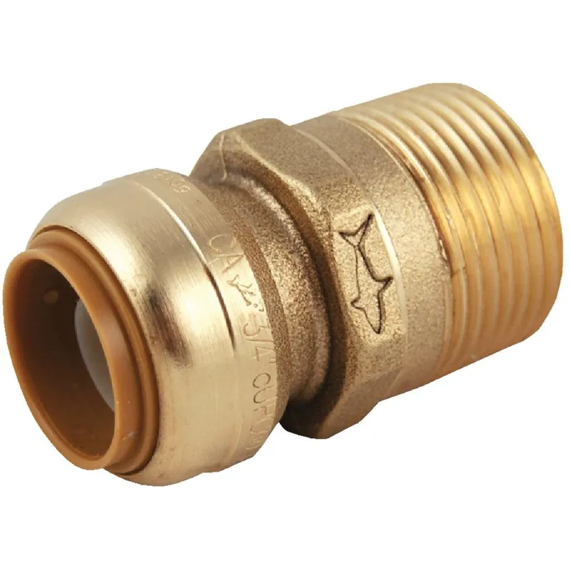 SharkBite U142LFA 1 In. x 3/4 In. MNPT Reducing Brass Push-to-Connect Male Adapter