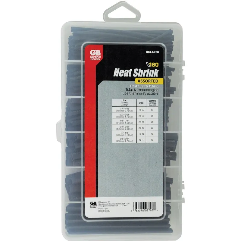 Gardner Bender HST-ASTB Thin-Wall Polyolefin 4 In. Heat Shrink Tubing Contractor Pack