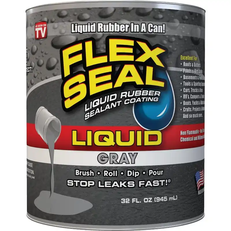 Flex Seal LFSGRYR32 Liquid Rubber Sealant 1 Qt. Gray