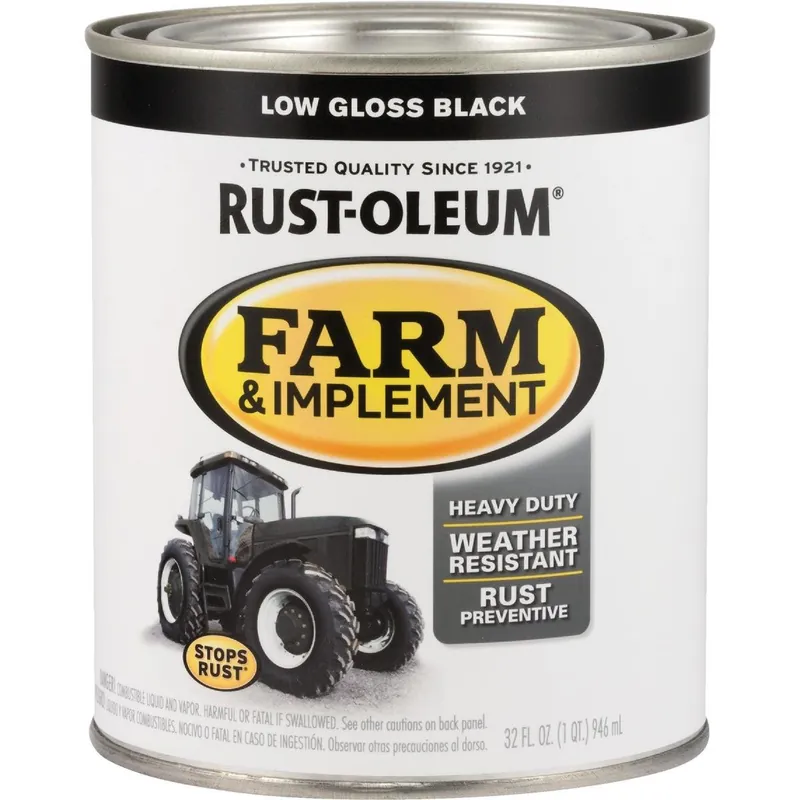 Rust-Oleum 280107 Black Low Gloss Farm & Implement Enamel