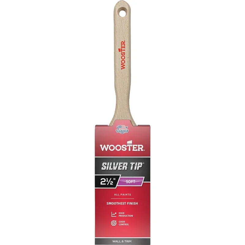 Wooster Brush 5220-21/2 Wooster SILVER TIP 2-1/2 In. Chisel Trim Flat Sash Paint Brush