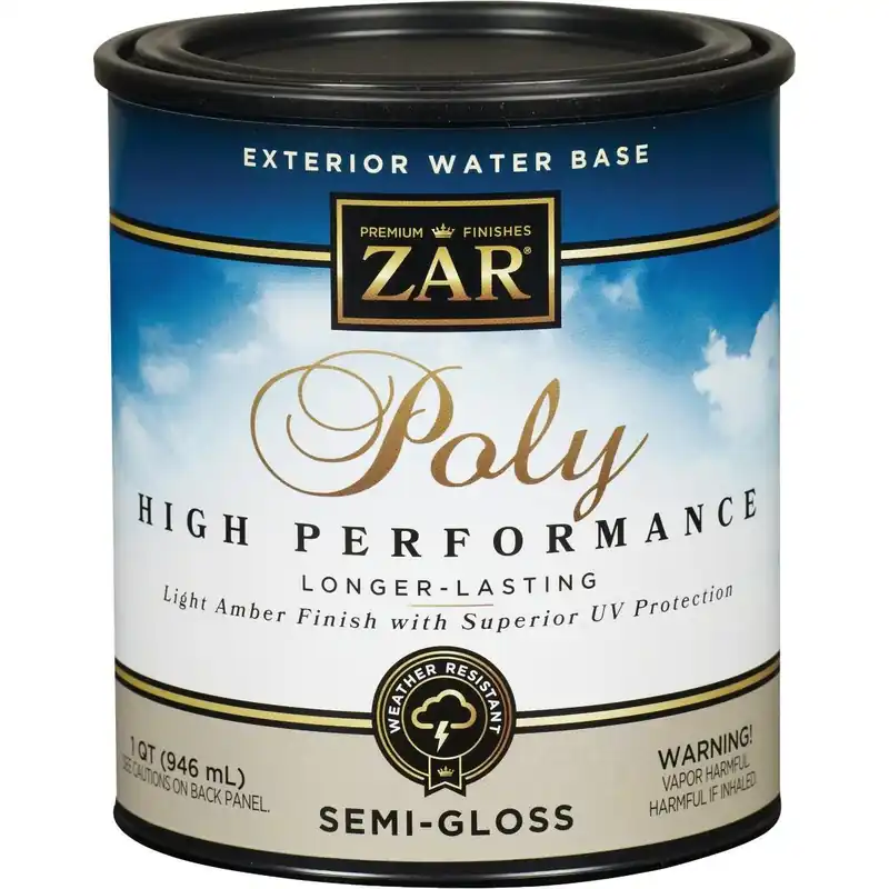 ZAR 34212 UGL34212 Semi-Gloss Clear Water Based Exterior Polyurethane 1 Qt.