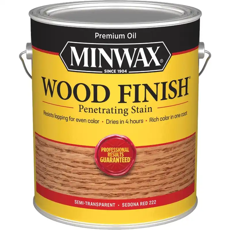 Minwax 710860000 Wood Finish VOC Penetrating Stain Sedona Red 1 Gal.