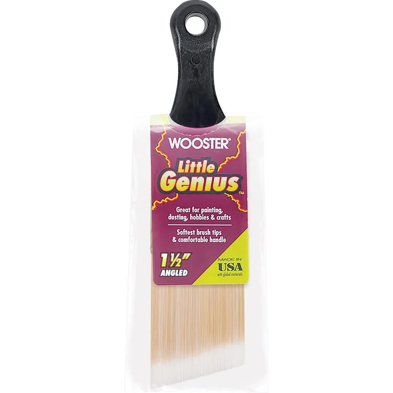 Wooster Brush Q3222-11/2 Little Genius 1-1/2 In. Angle Sash Short Handle Paint Brush