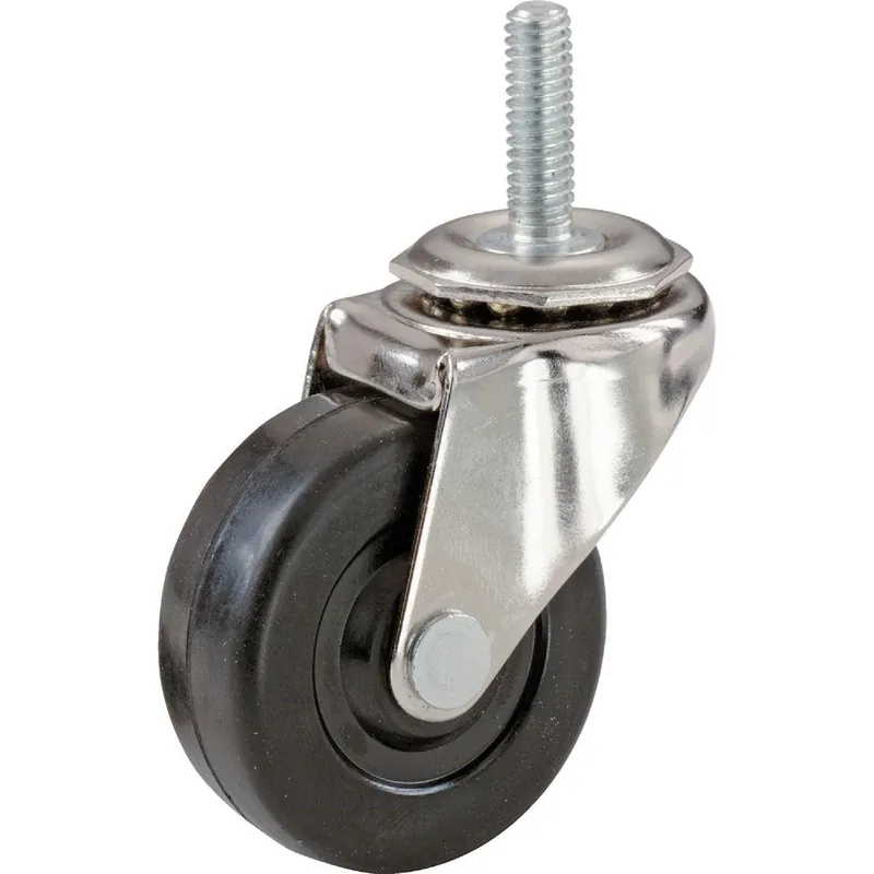 Shepherd Hardware 9196 Rubber Swivel Caster with Threaded Stem