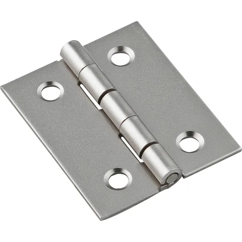National N211014 Satin Nickel Broad Hinge 1-1/2 Inches x 1-1/4 Inches 2-Pack