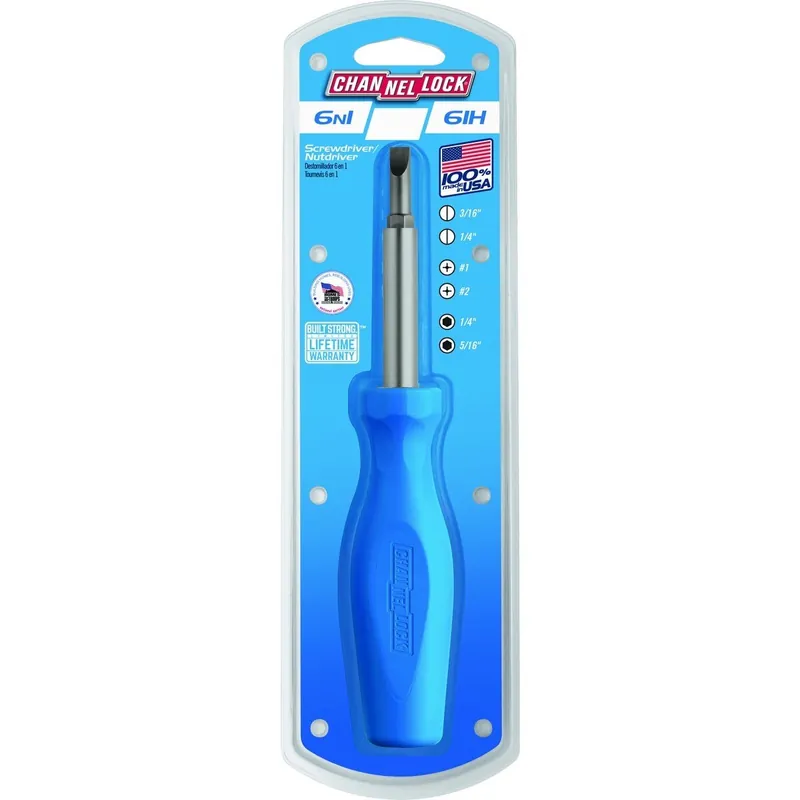 Channellock 61H 6-in-1 Professional Multi-Bit Screwdriver