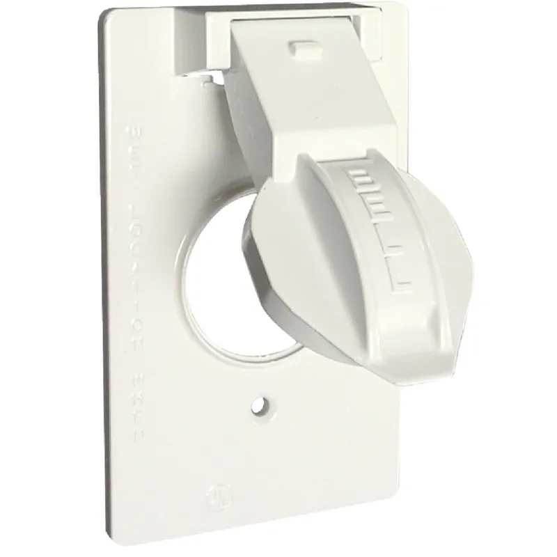 Hubbell 5155-6 Hubbell Single Gang Vertical Corrosion Resistant Aluminum Weatherproof Electrical Cover