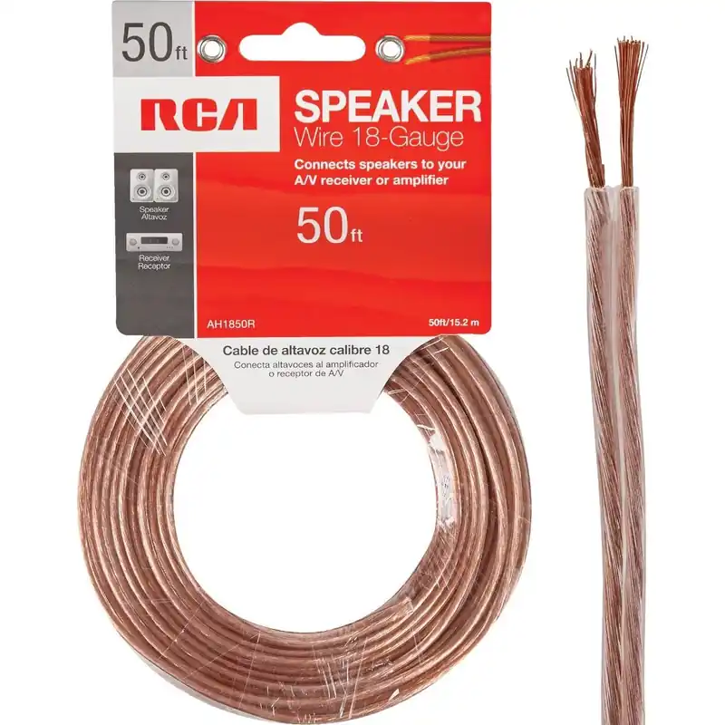 RCA AH1850R1 50 Ft 18/2 Stranded Speaker Wire