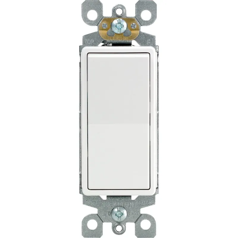 Leviton S02-05621-2WS Decora Commercial Grade 20 Amp Rocker Single Pole Switch
